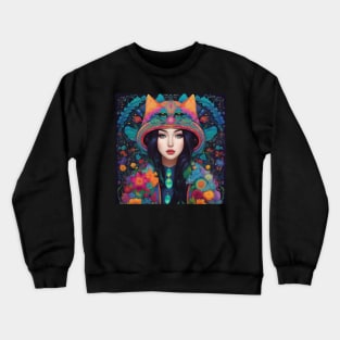 Beautiful mysterious girl Crewneck Sweatshirt